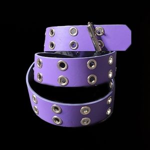 Ladies Purple Double Holed Belt